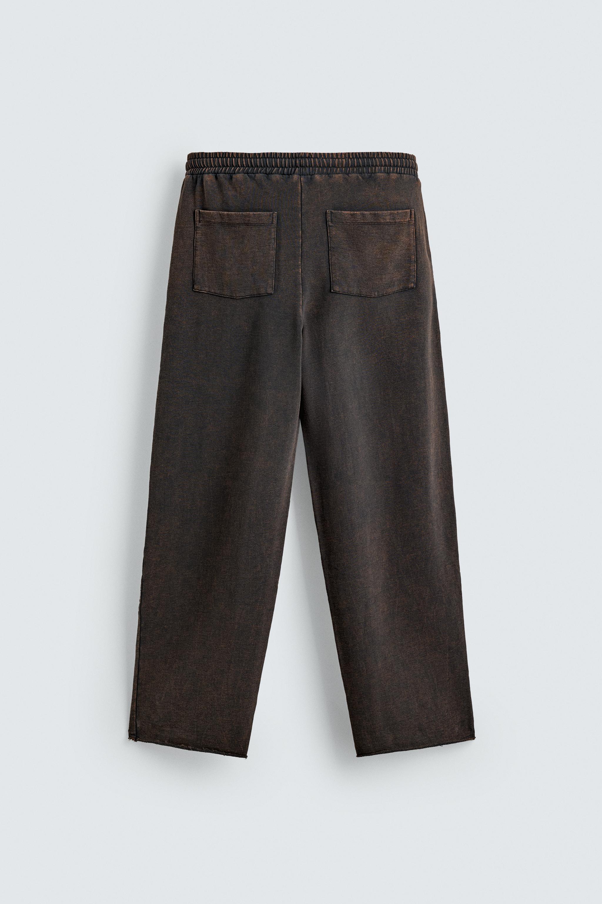 PANTALON JOGGING COUPE DROITE DÉLAVÉ